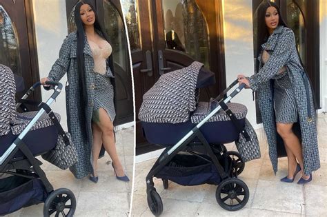 dior baby stroller cardi b